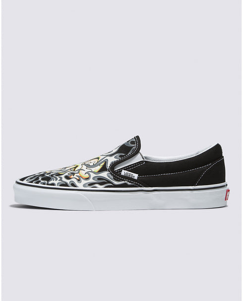 VANS Classic Slip-on Flame Skull Mens Sneakers